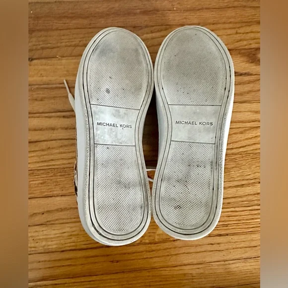 Michael Kors Snake Print Sneakers - Black and Cream - Picture 5 of 10